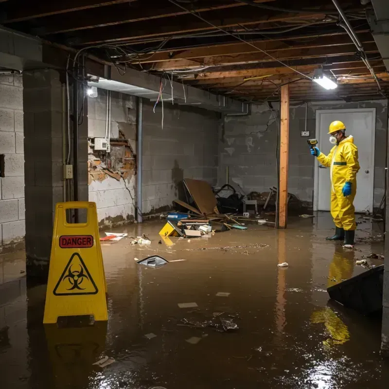 Flooded Basement Electrical Hazard in Lake Nebagamon, WI Property